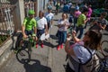 MuggiÃÂ², Italy May 26, 2016; Davide Formolo, team Cannondale, meet the fans before the start of the stage